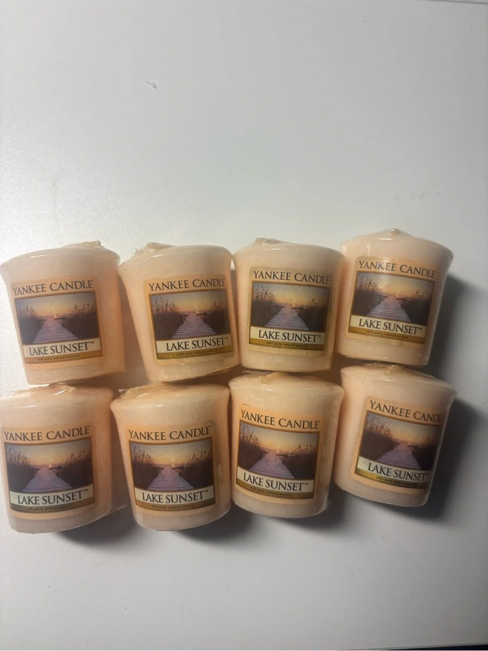 Yankee Candle Lake Sunset Peach Votive Candles - Soft Peach Set *Retired*
